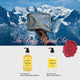 The Body Ritual Set with Sand Service Hand & Body Wash 500ml, Hand & Body Lotion 500ml and silver CRA-YON Beauty Bag