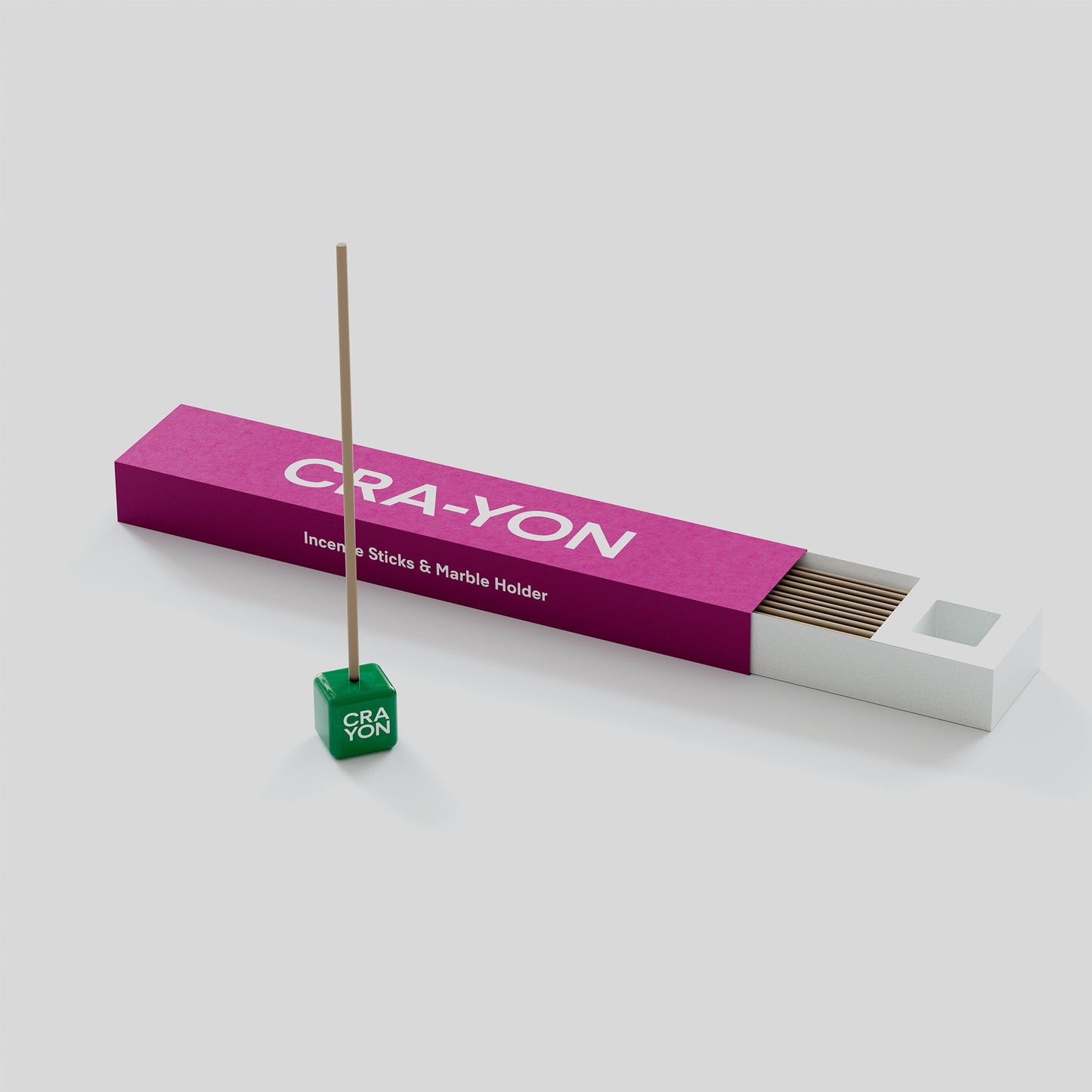 Incense Sticks and Green Marble holder by CRA-YON Parfums-image