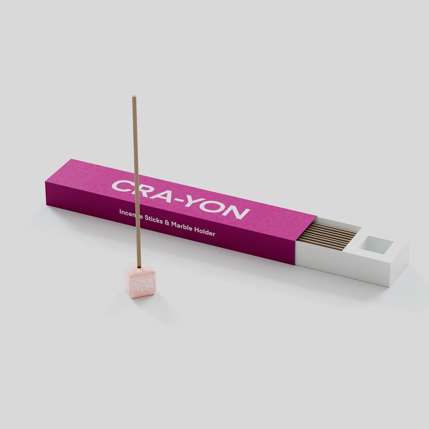 Incense Sticks and pink marble holder by CRA-YON Parfums-image