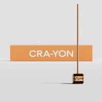 CRA-YON Energizing incense and marble holder on light background