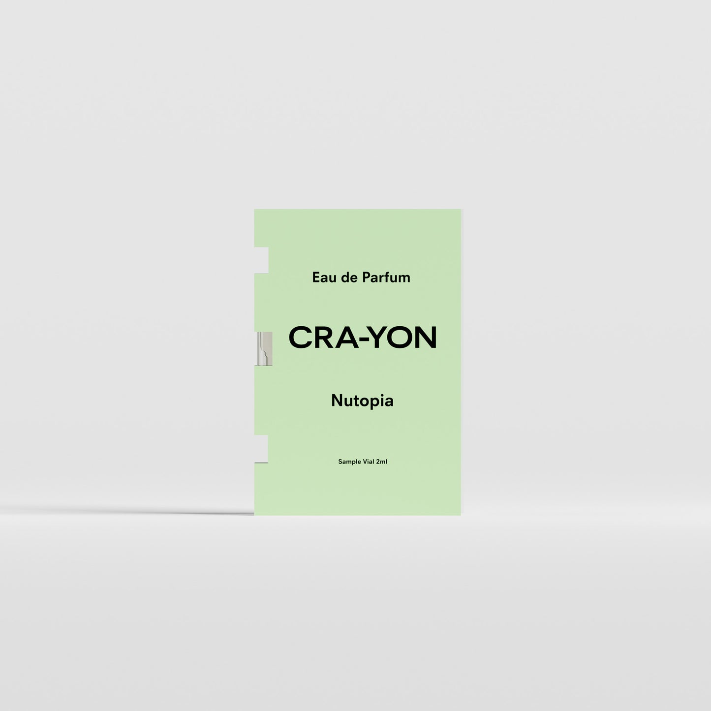 CRA-YON Nutopia 2ml – perfume sample vial and box on light background