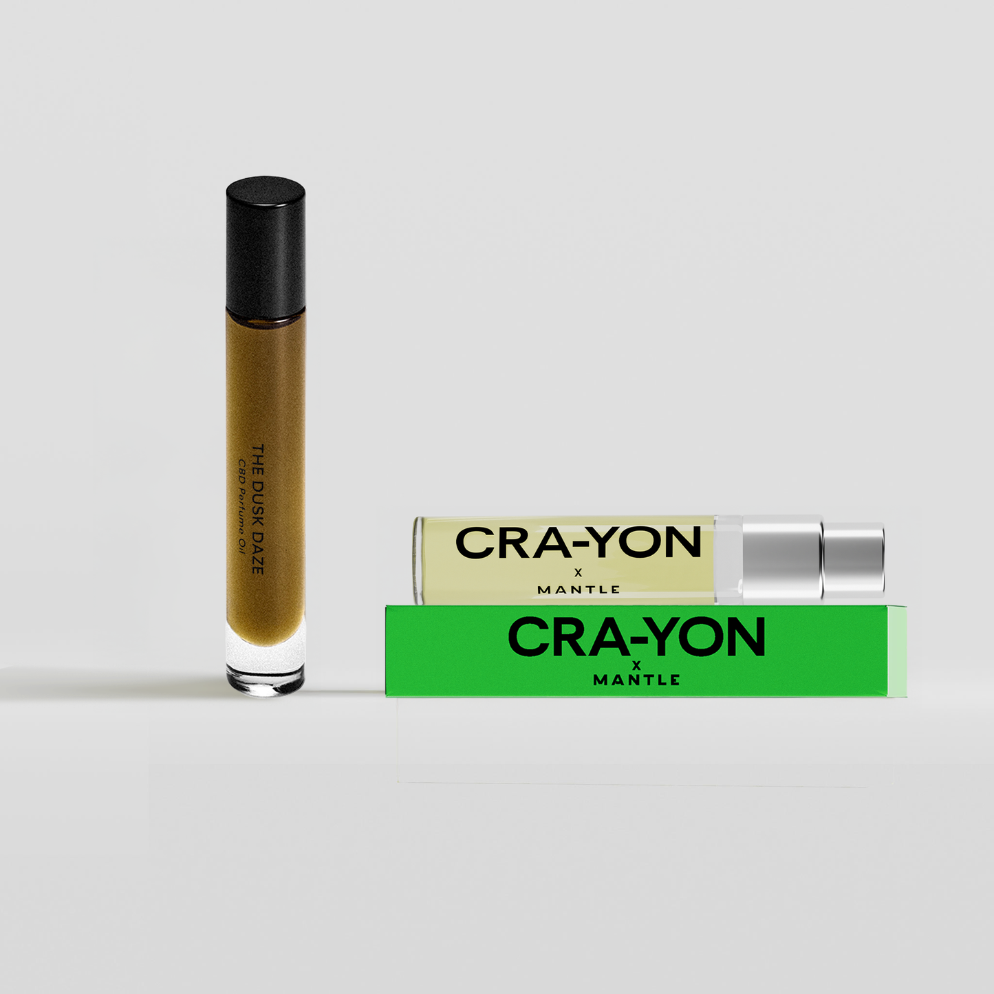 CRA-YON x MANTLE The Dusk Daze – perfume and perfume oil on light background