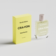 CRA-YON Sand Service Eau de Parfum bottle with soft yellow fragrance beside pastel yellow packaging box on a clean background