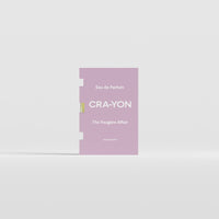 The Fougère Affair Eau de Parfum 2ml sample by CRA-YON in purple packaging, displayed against a light background.