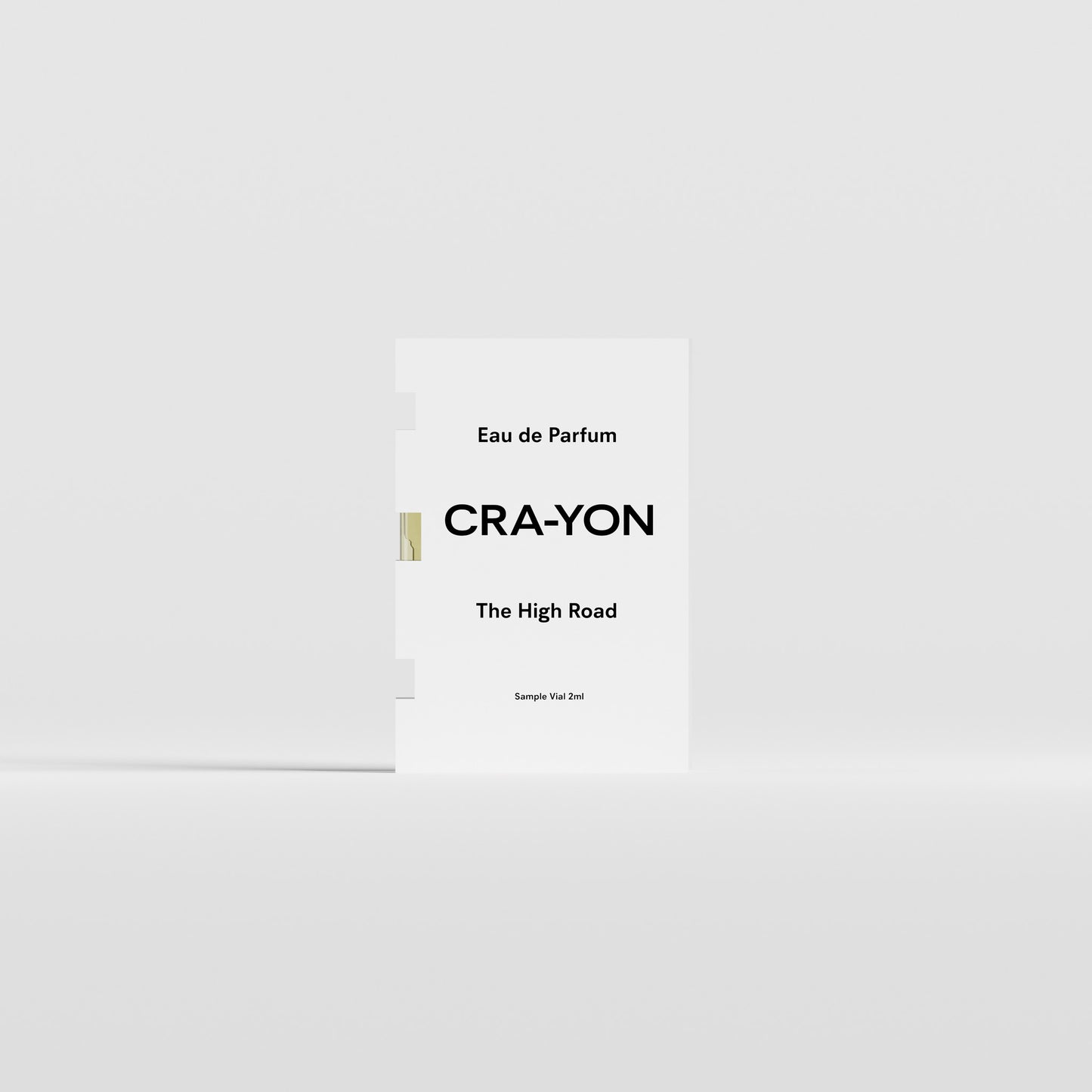 The High Road Eau de Parfum 2ml sample by CRA-YON in white packaging, displayed against a light background.