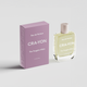 CRA-YON The Fougère Affair Eau de Parfum bottle with soft yellow fragrance beside pastel purple packaging box on a clean background