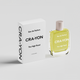 CRA-YON The High Road Eau de Parfum bottle with soft yellow fragrance beside a minimal black and white packaging box on a clean background