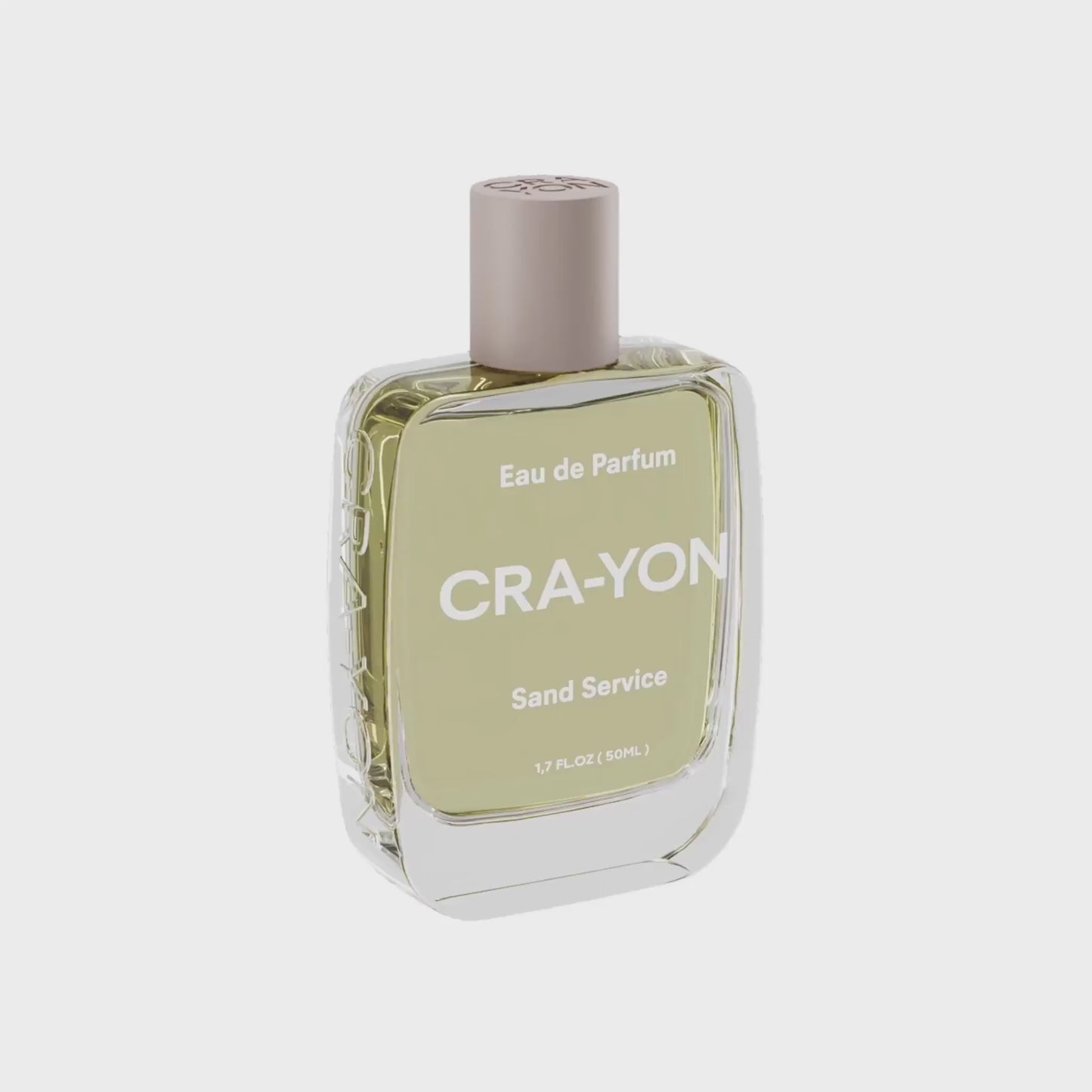 CRA-YON Sand Service Eau de Parfum movie on white background 